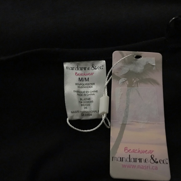 Mandarine & Co Beachwear Women's Size M Black - Picture 3 of 5